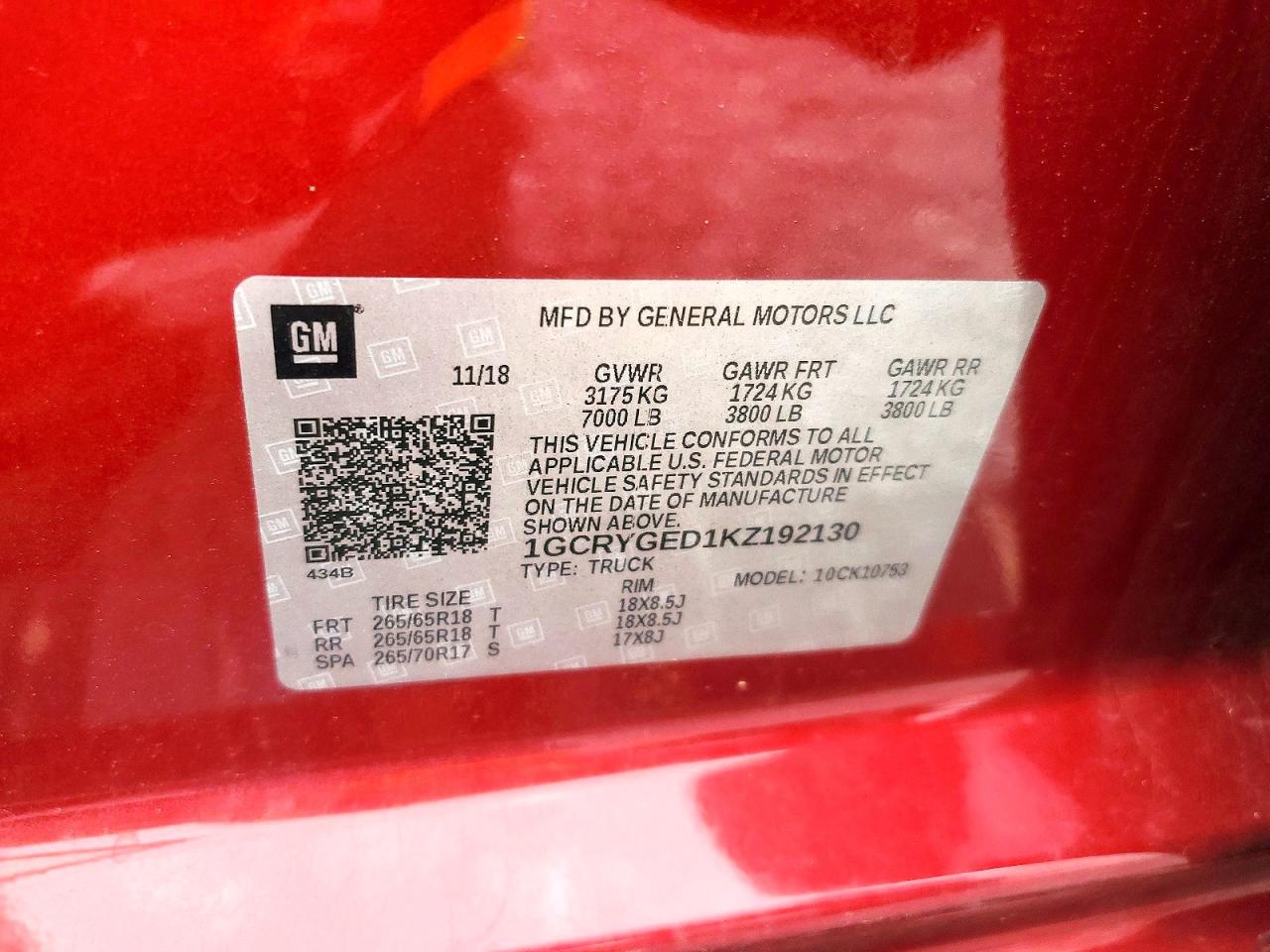2019 CHEVROLET SILVERADO K1500 LTZ photo 12