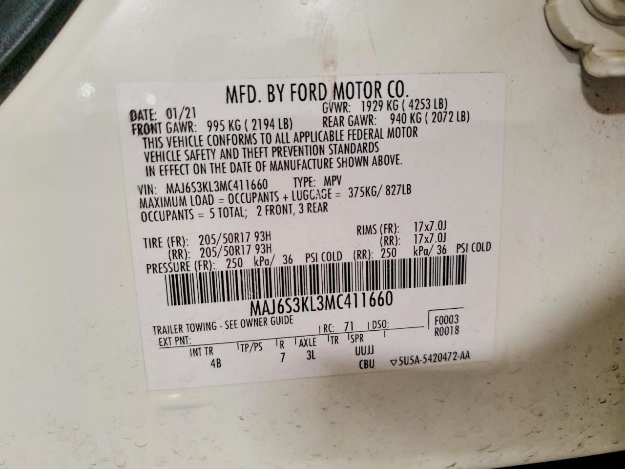 2021 FORD ECOSPORT TITANIUM photo 14