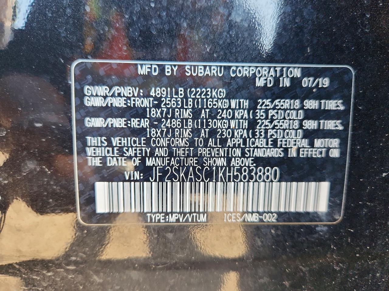 2019 SUBARU FORESTER LIMITED photo 37