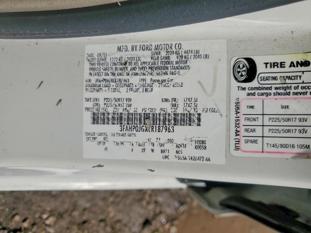 2012 FORD FUSION SEL photo 23