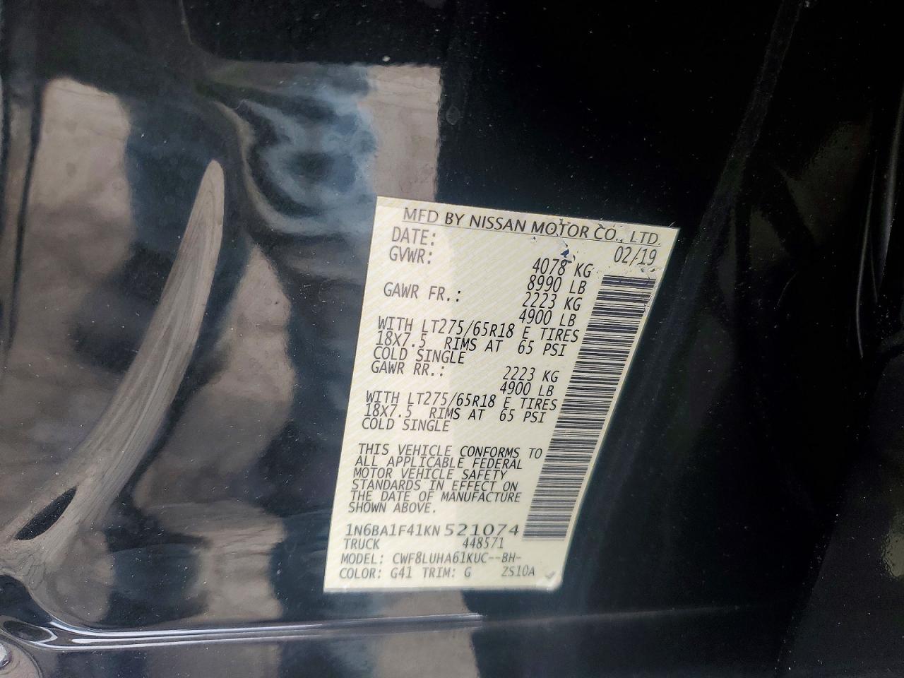 2019 NISSAN TITAN XD PRO-4X photo 12
