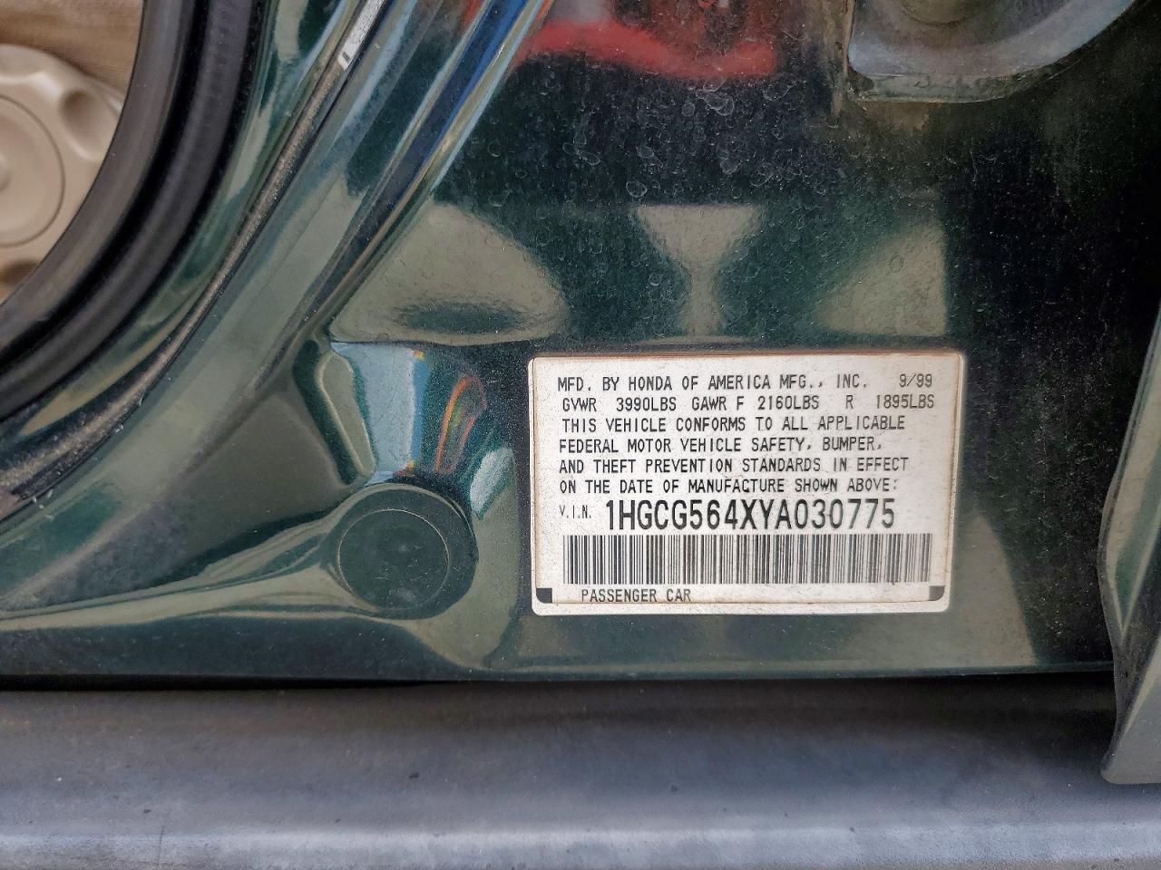 2000 HONDA ACCORD LX photo 25