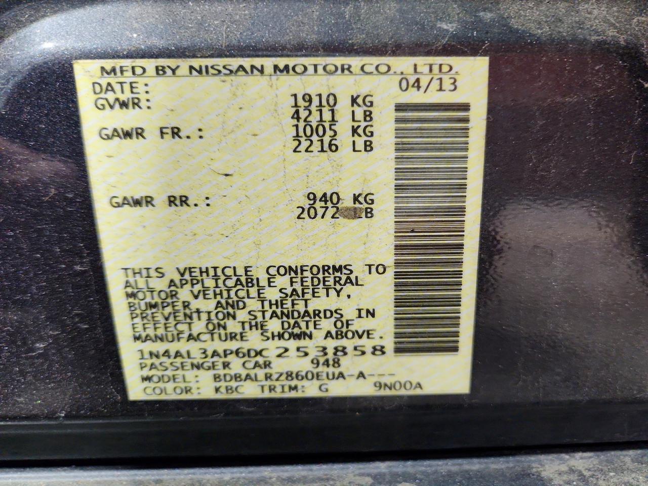 2013 NISSAN ALTIMA 2.5 photo 23