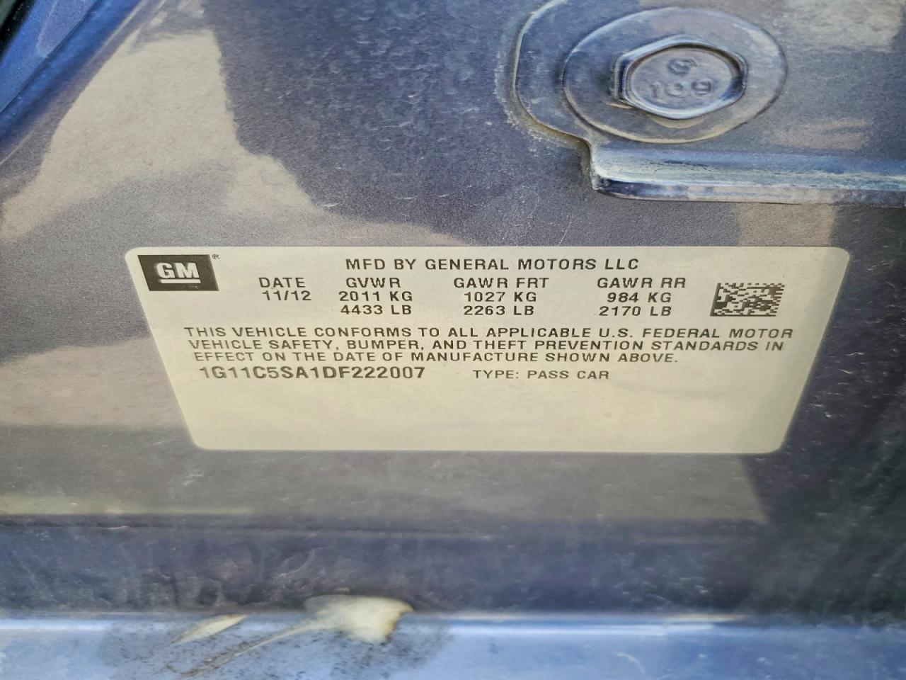 2013 CHEVROLET MALIBU 1LT photo 34