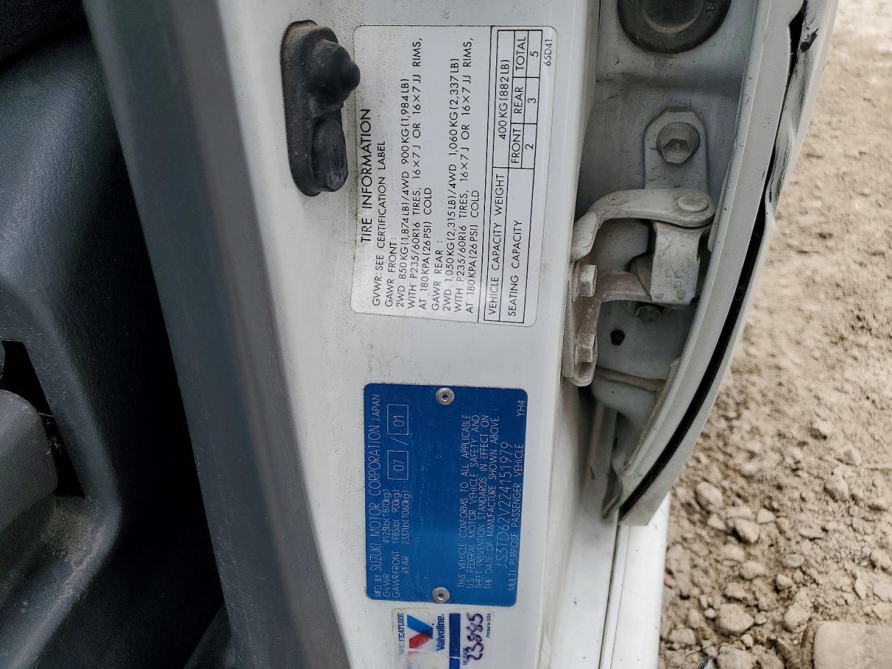 2002 SUZUKI GRAND VITARA JLX LIMITED photo 34