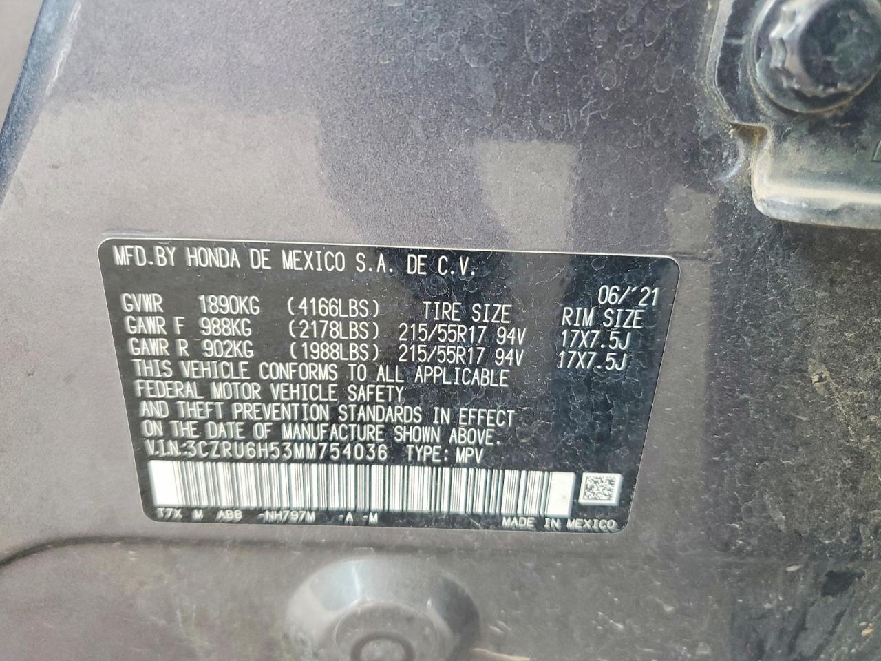 2021 HONDA HR-V EX photo 25