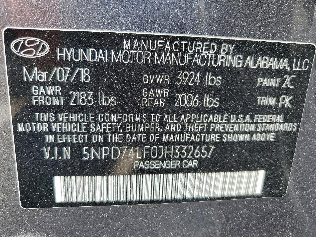 2018 HYUNDAI ELANTRA SE photo 25