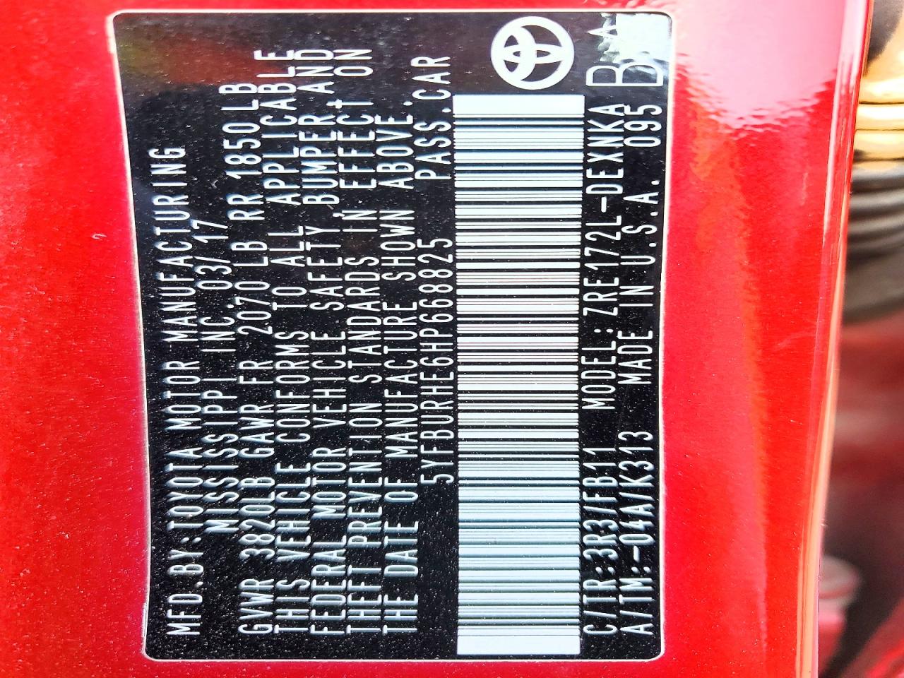 2017 TOYOTA COROLLA LE photo 23
