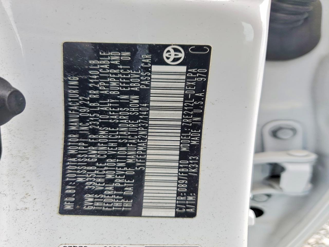 2022 TOYOTA COROLLA LE photo 23