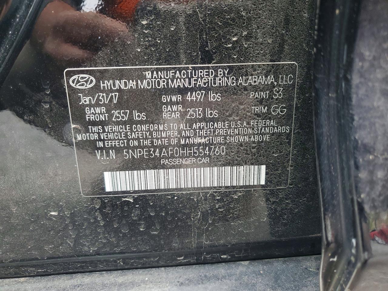 2017 HYUNDAI SONATA SPORT photo 23