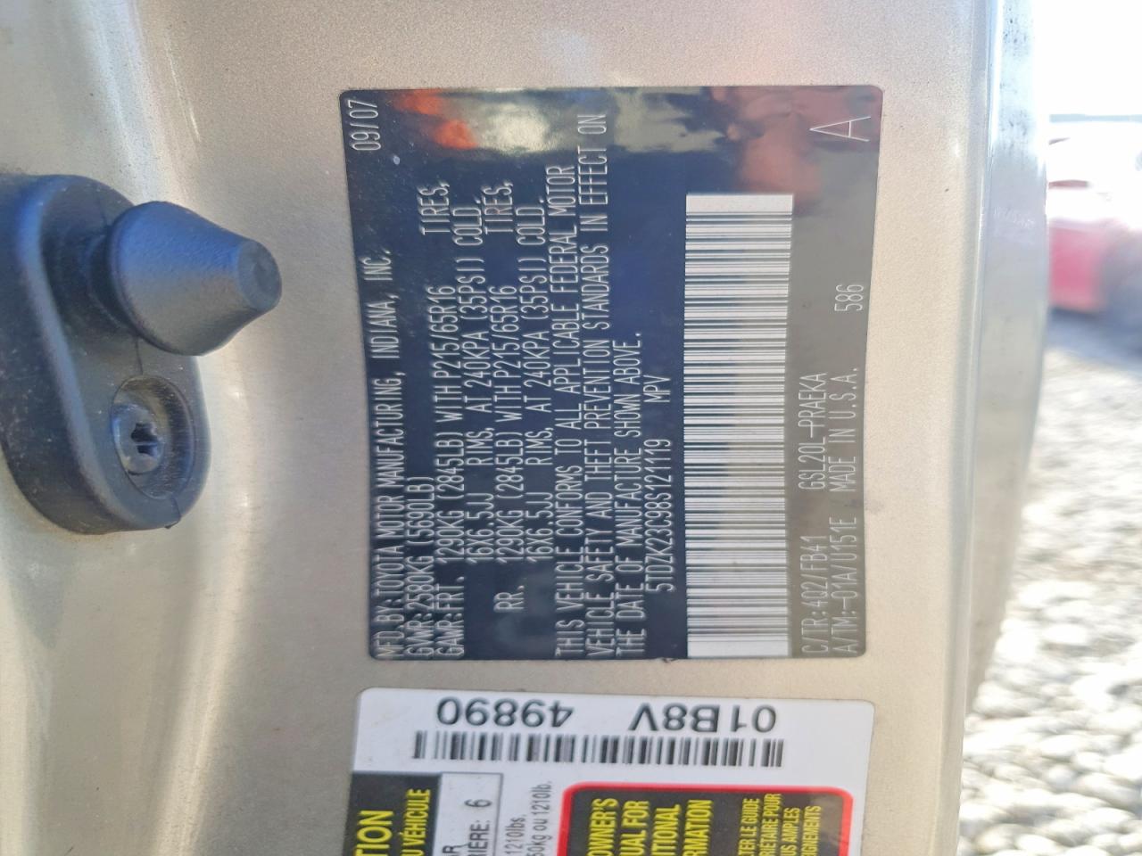 2008 TOYOTA SIENNA CE 8-PASSENGER photo 25
