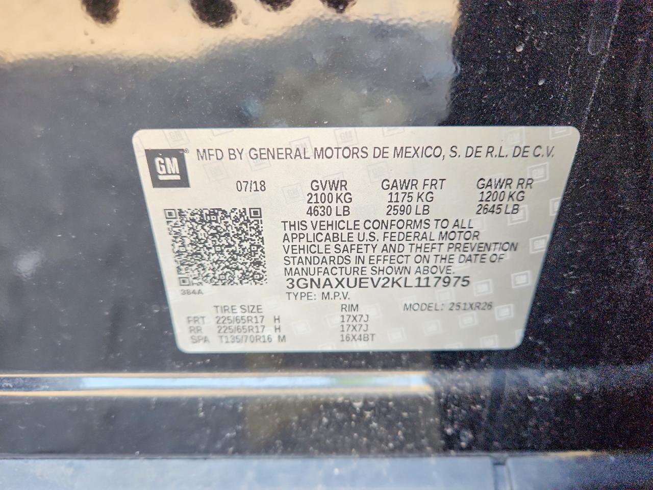 2019 CHEVROLET EQUINOX LT photo 25