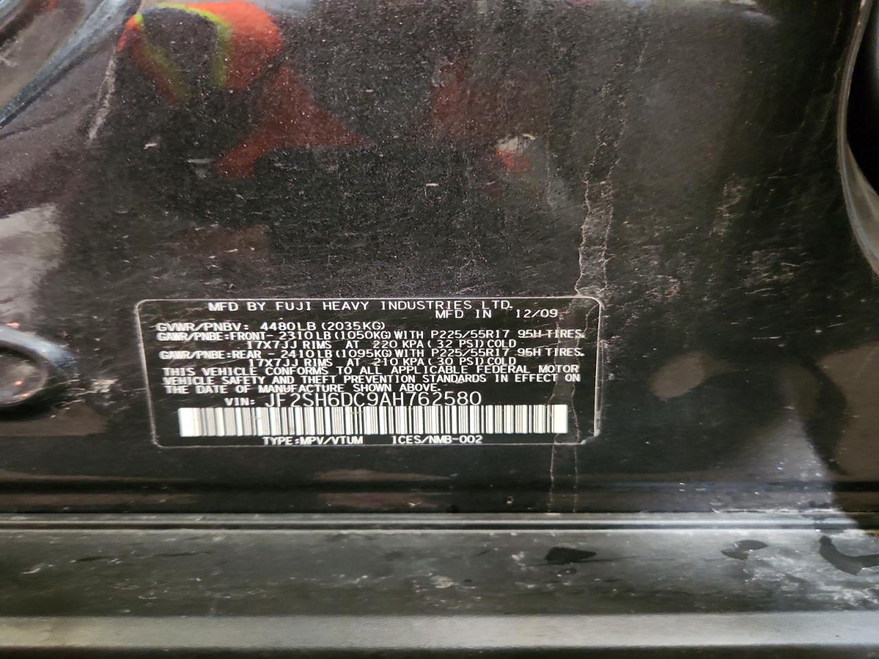 2010 SUBARU FORESTER 2.5X LIMITED photo 40