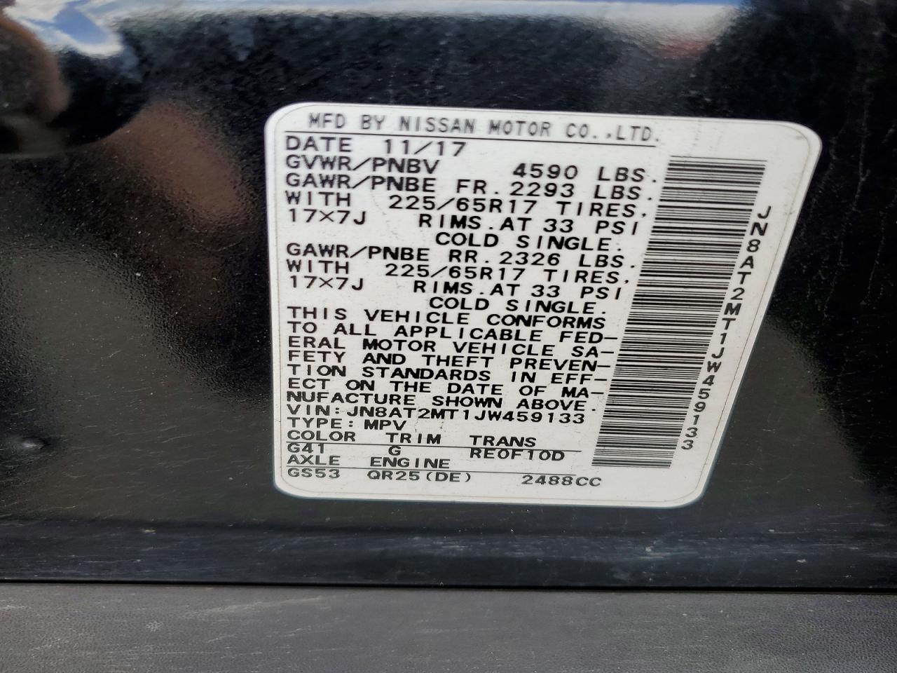 2018 NISSAN ROGUE S photo 23
