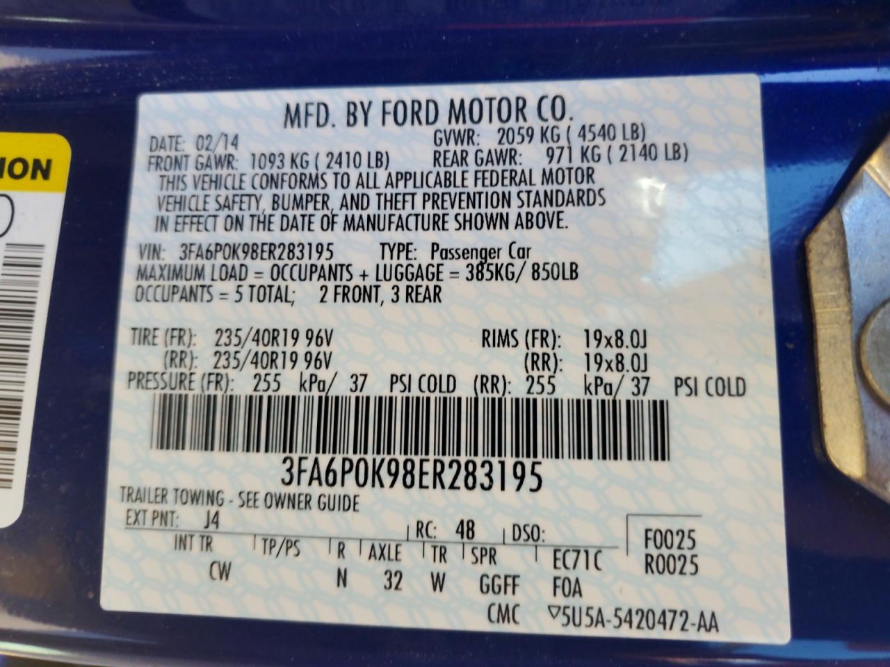 2014 FORD FUSION TITANIUM photo 23