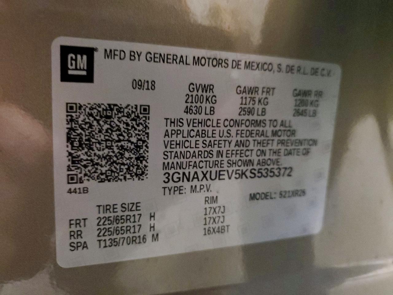 2019 CHEVROLET EQUINOX LT photo 25
