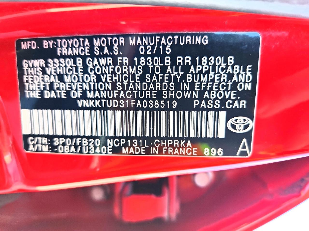 2015 TOYOTA YARIS 5-DOOR LE photo 25
