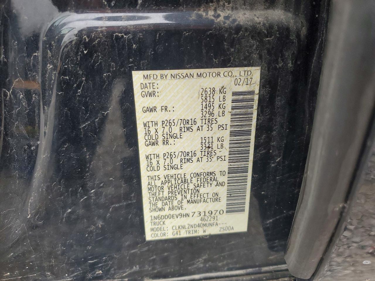 2017 NISSAN FRONTIER SV photo 23