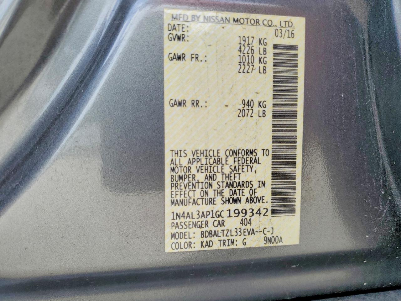 2016 NISSAN ALTIMA 2.5 SL photo 25