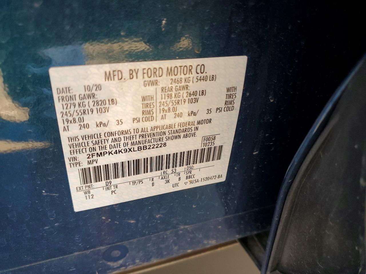 2020 FORD EDGE TITANIUM photo 13