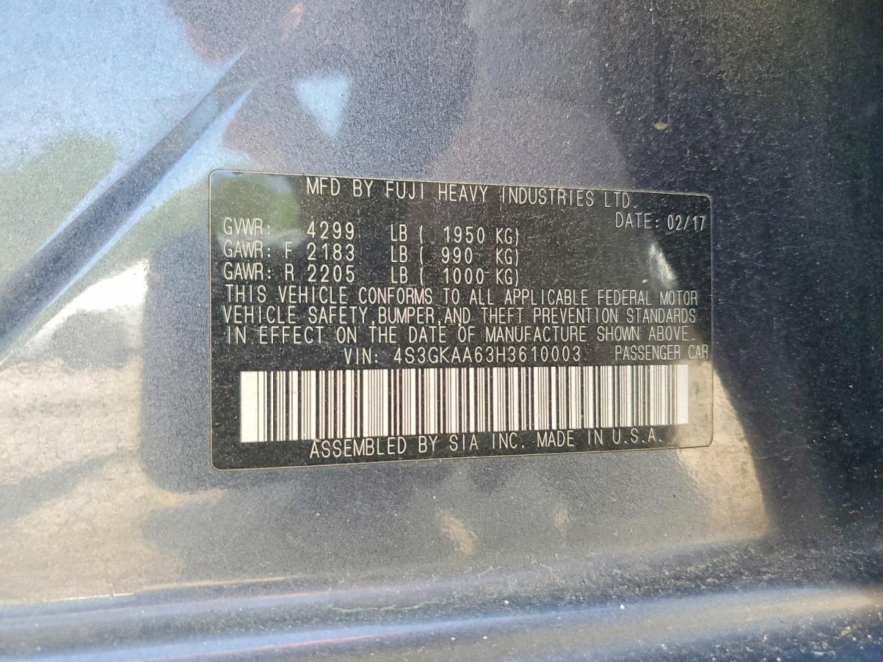 2017 SUBARU IMPREZA photo 23