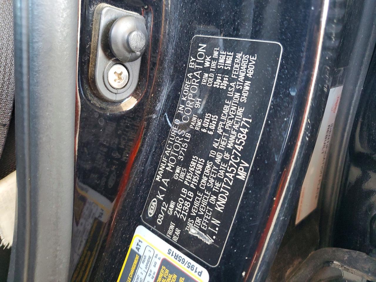 2012 KIA SOUL BASE photo 23
