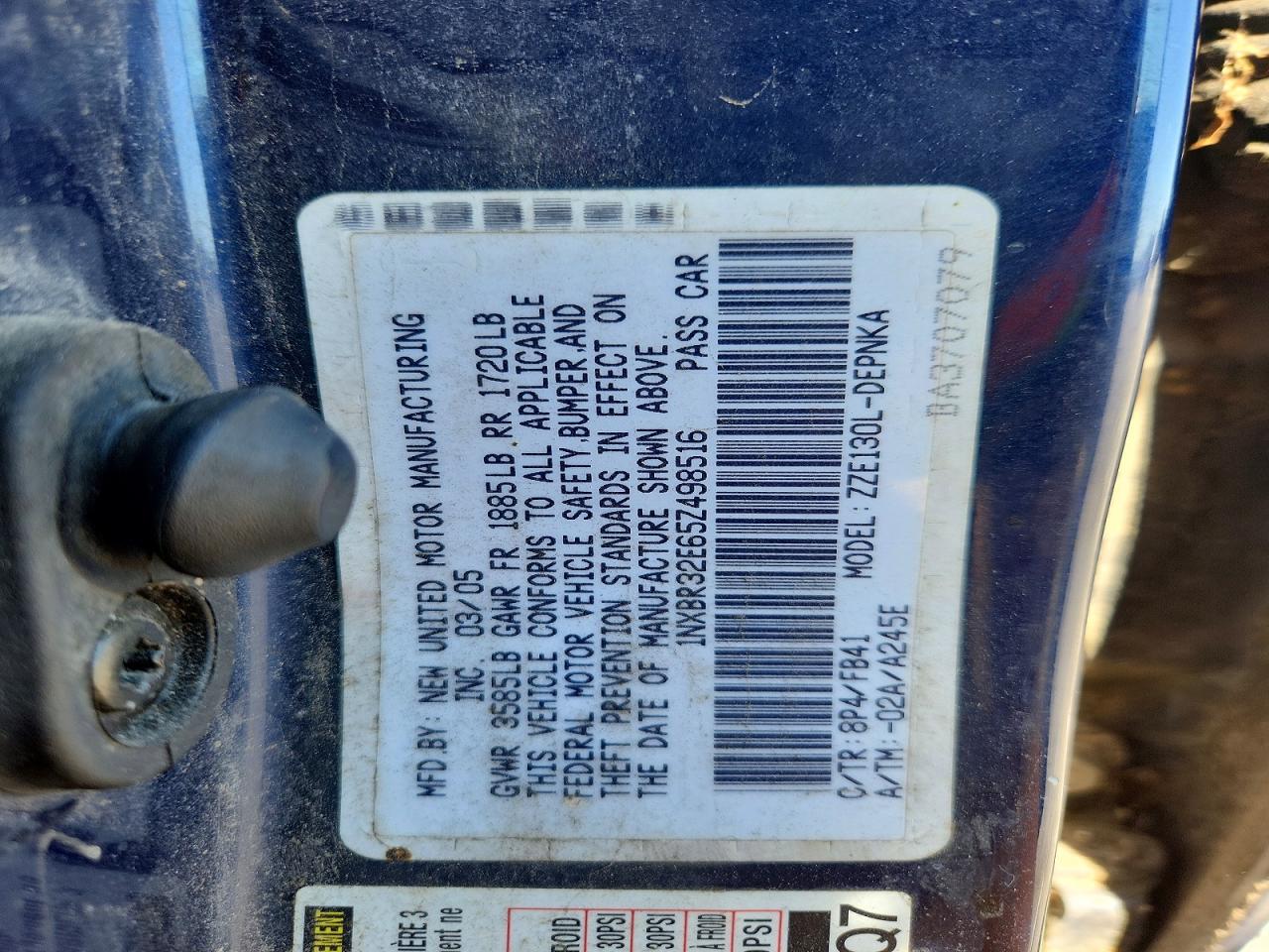 2005 TOYOTA COROLLA LE photo 34