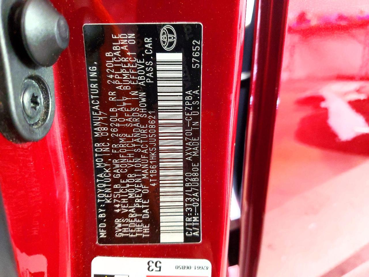 2018 TOYOTA CAMRY XSE photo 23
