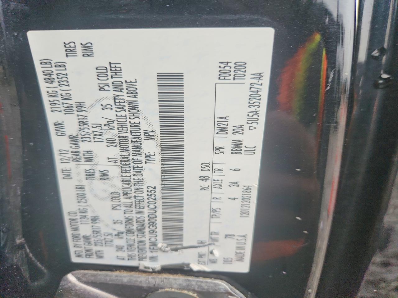 2013 FORD ESCAPE SE photo 25