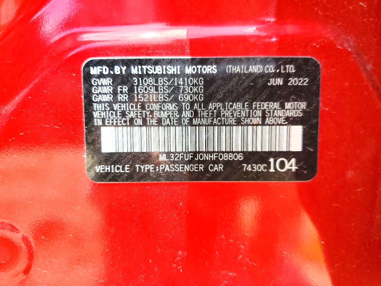 2022 MITSUBISHI MIRAGE G4 ES photo 23