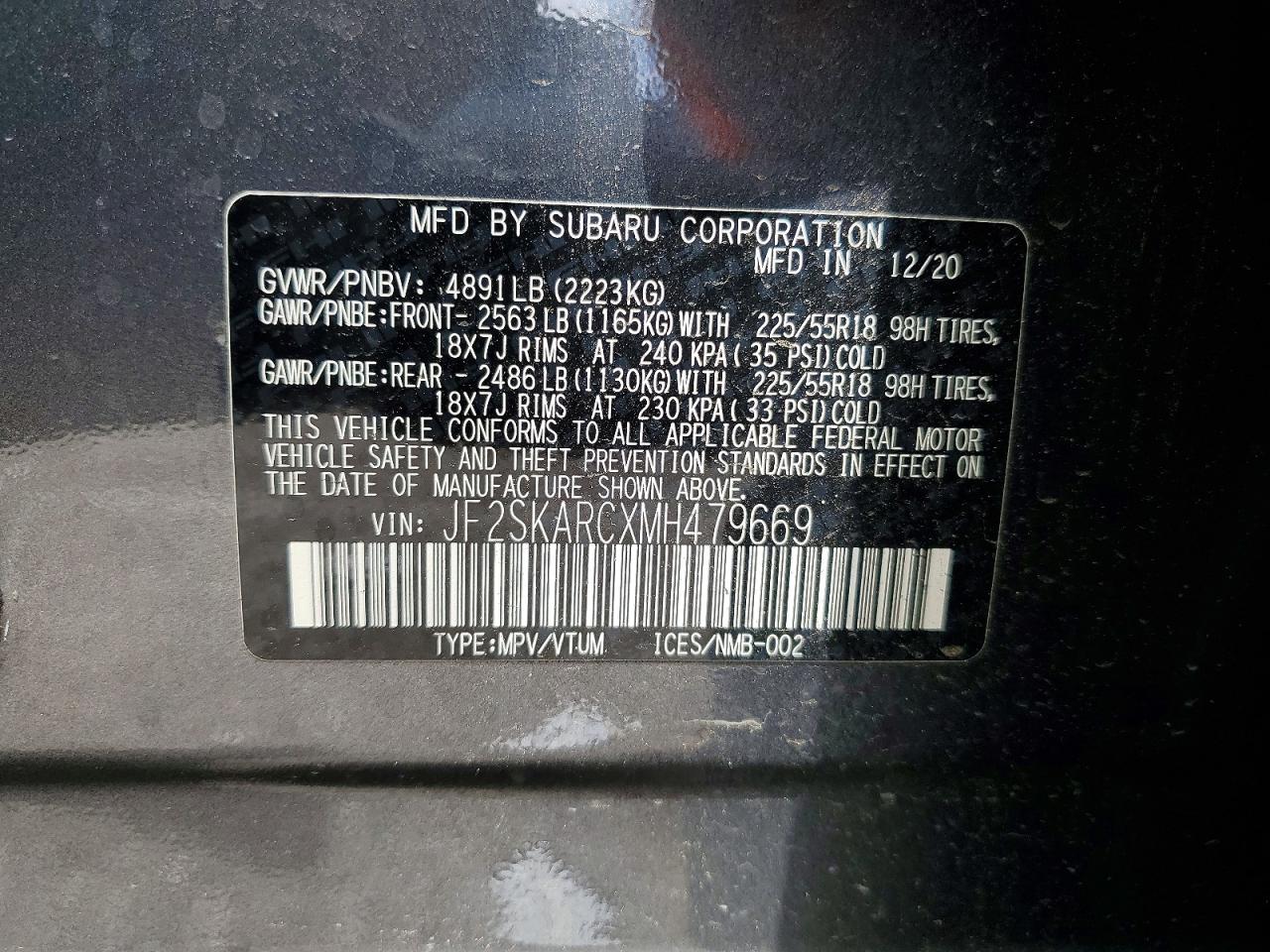 2021 SUBARU FORESTER SPORT photo 40