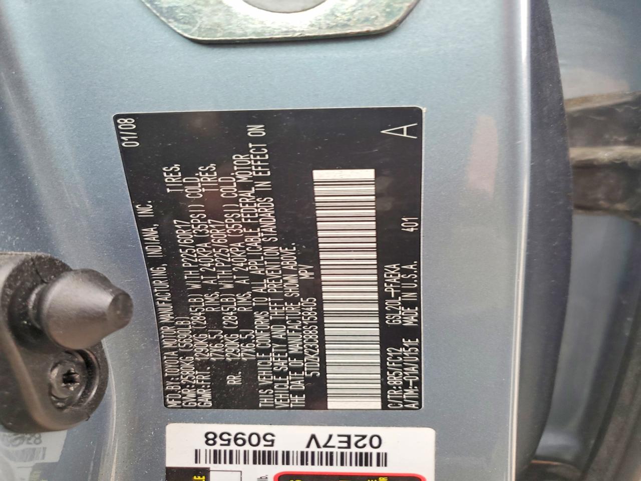 2008 TOYOTA SIENNA LE 7-PASSENGER photo 25