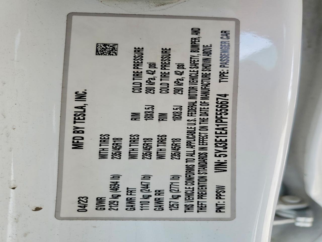 2023 TESLA MODEL 3 photo 27
