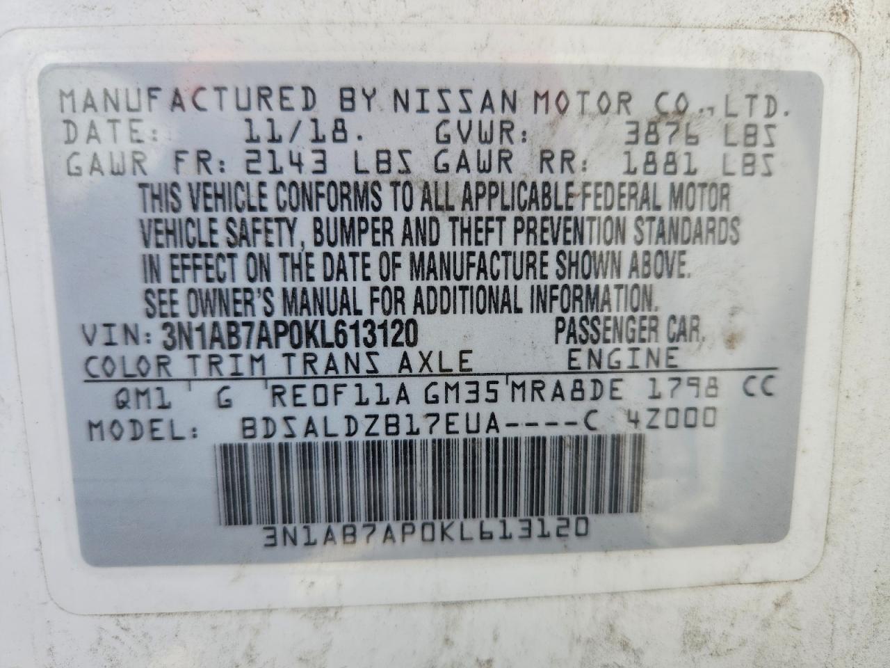 2019 NISSAN SENTRA SV photo 25