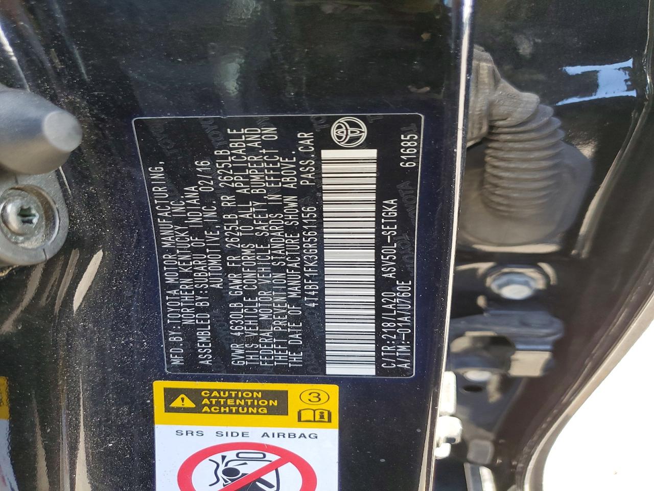 2016 TOYOTA CAMRY XLE photo 34