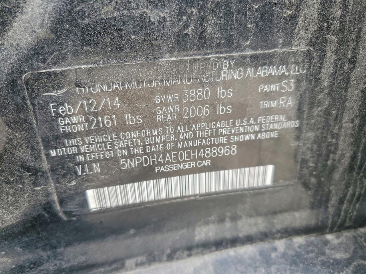 2014 HYUNDAI ELANTRA SE photo 12