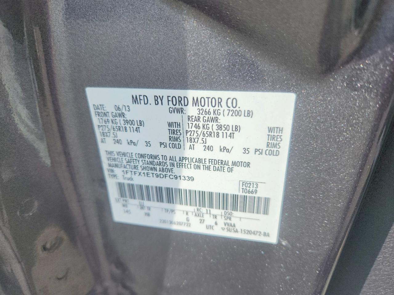 2013 FORD F150 SUPER CAB photo 34