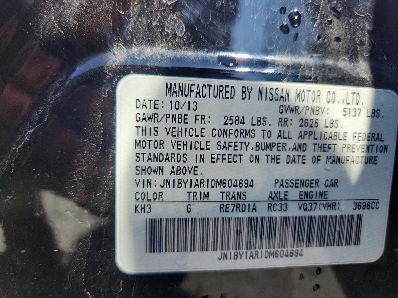2013 INFINITI M37 X photo 13