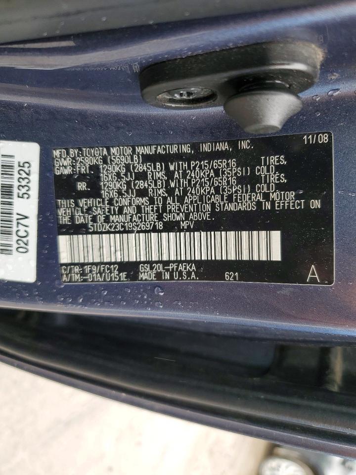 2009 TOYOTA SIENNA LE 7-PASSENGER photo 37