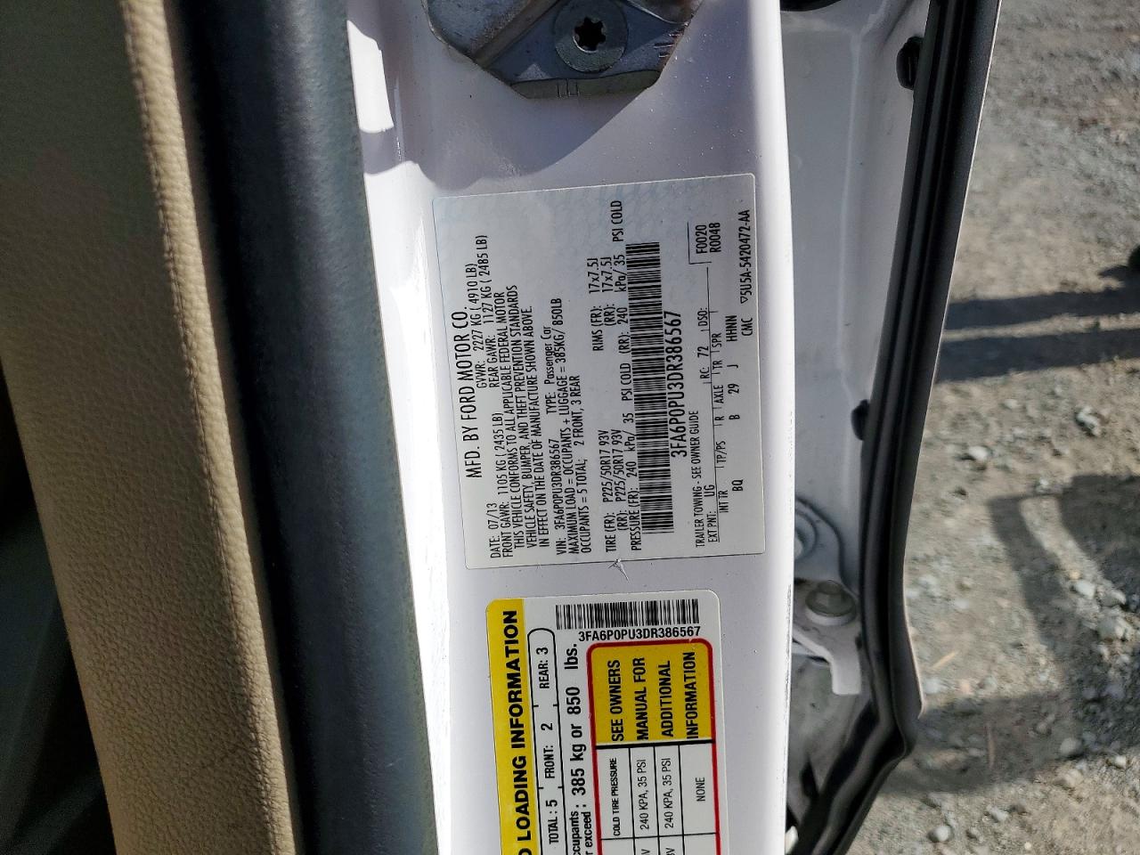 2013 FORD FUSION SE PHEV photo 34