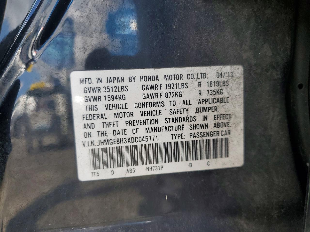2013 HONDA FIT photo 34