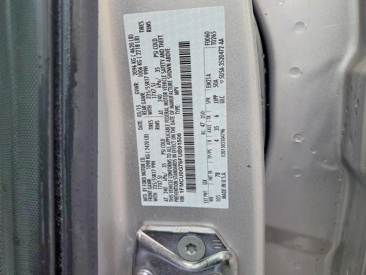 2015 FORD ESCAPE SE photo 23