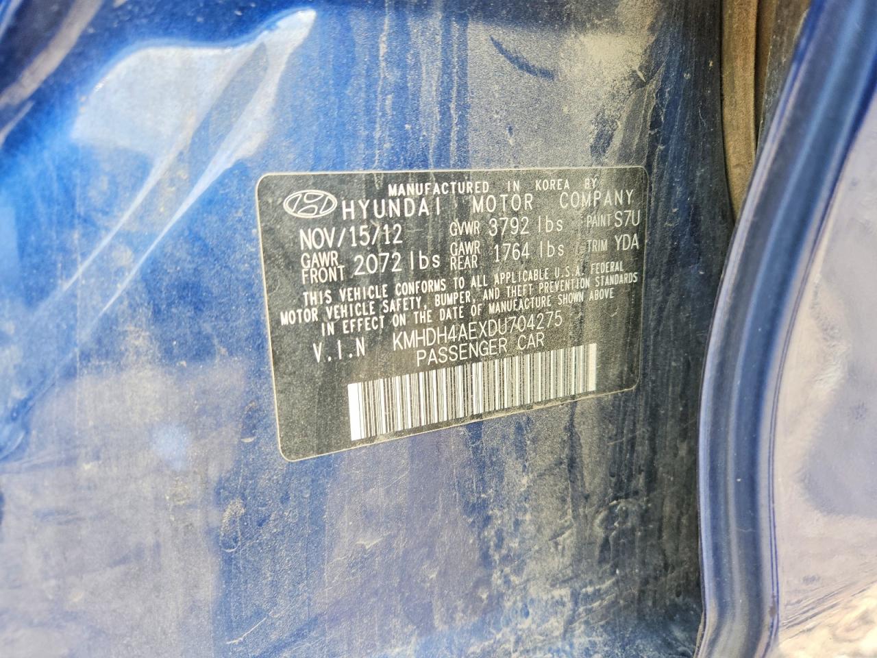 2013 HYUNDAI ELANTRA GLS photo 25