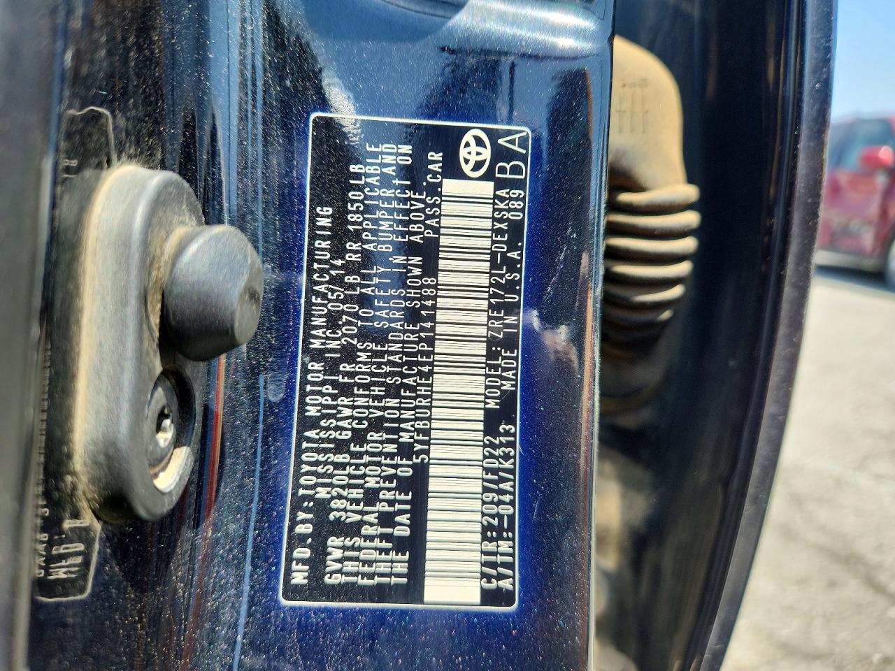 2014 TOYOTA COROLLA S PLUS photo 23