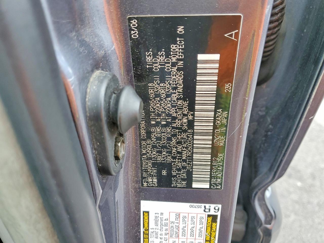 2006 TOYOTA 4RUNNER LIMITED photo 12