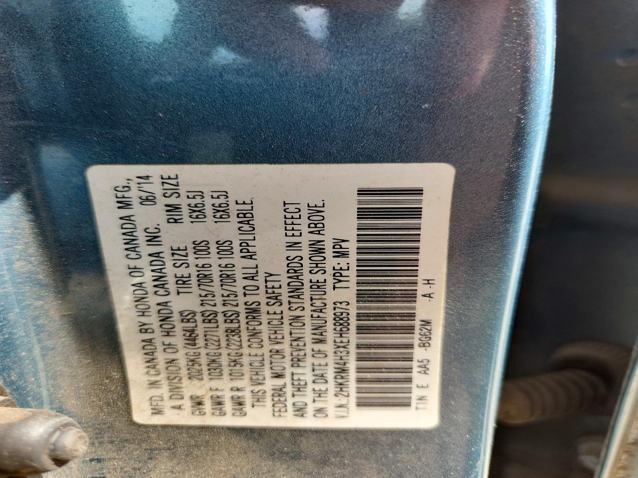 2014 HONDA CR-V LX photo 13