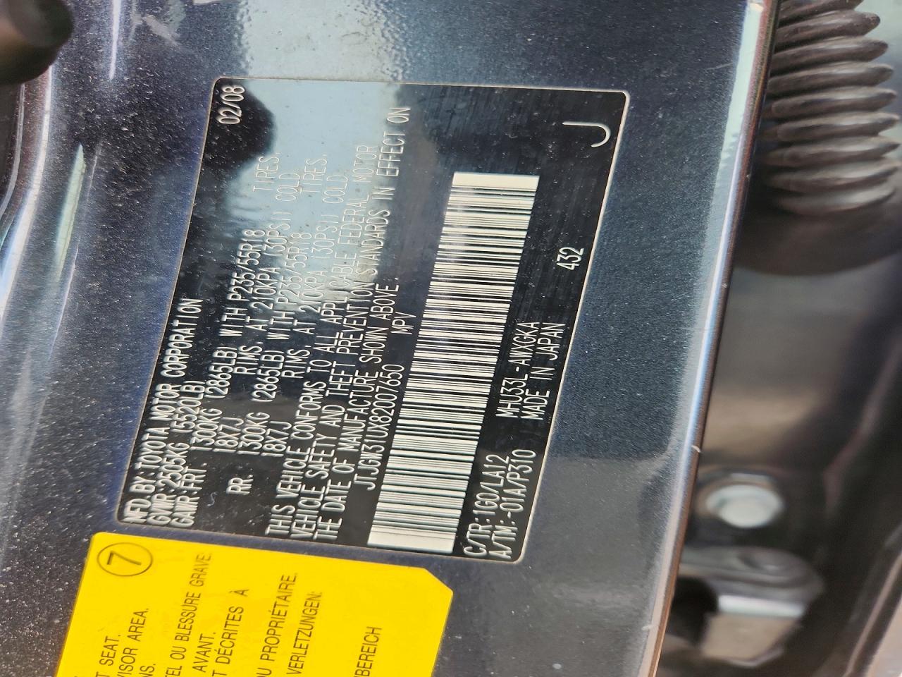 2008 LEXUS RX 400H photo 23