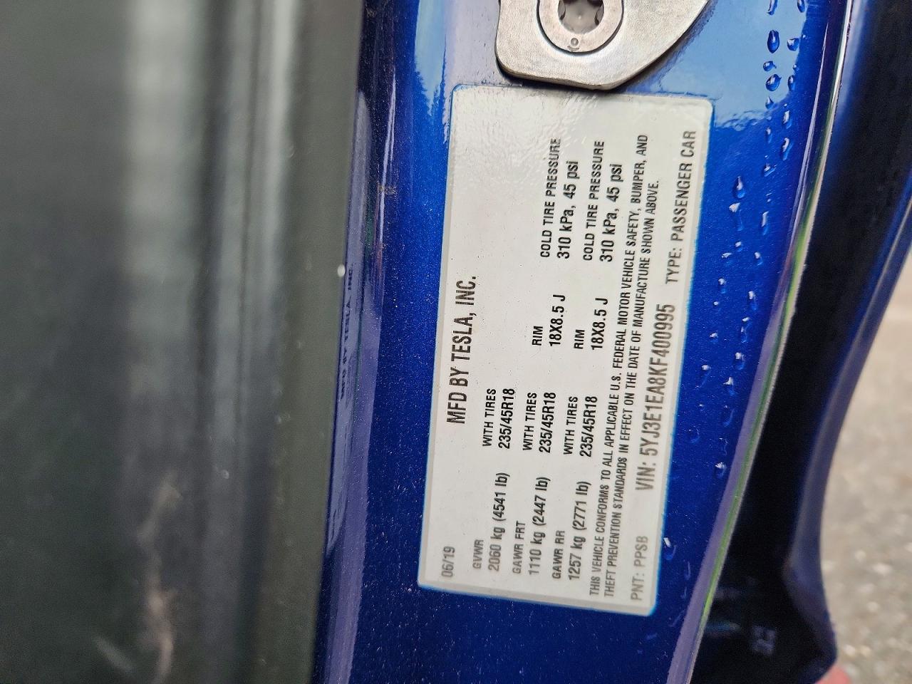 2019 TESLA MODEL 3 photo 37