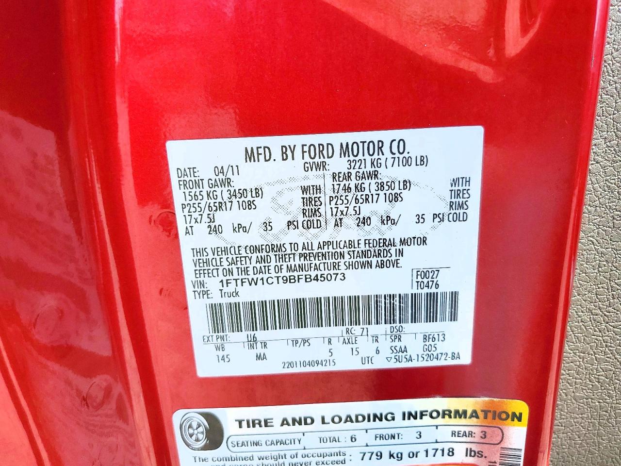 2011 FORD F150 SUPERCREW photo 23