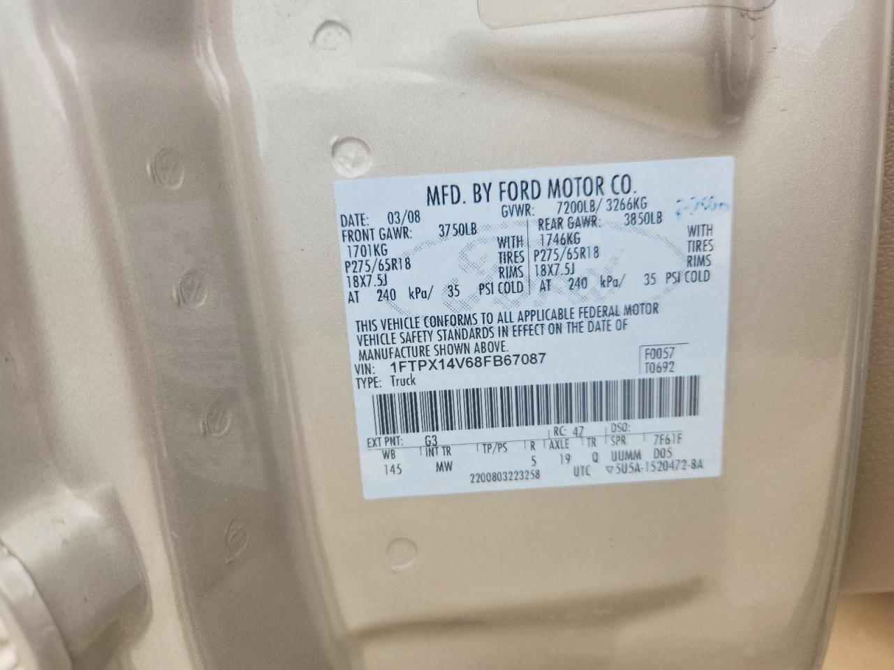 2008 FORD F150 photo 34